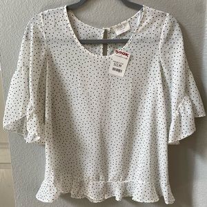 Sienna Sky polka dot top blouse